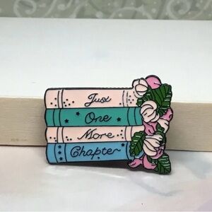 Bookish Colorful Book Stack Enamel Pin